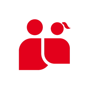 icon with two people hugging