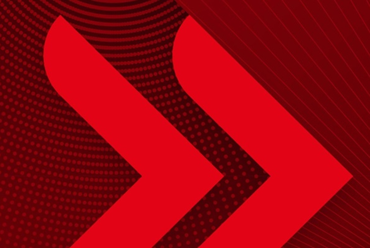 Fascio di luce su sfondo rosso