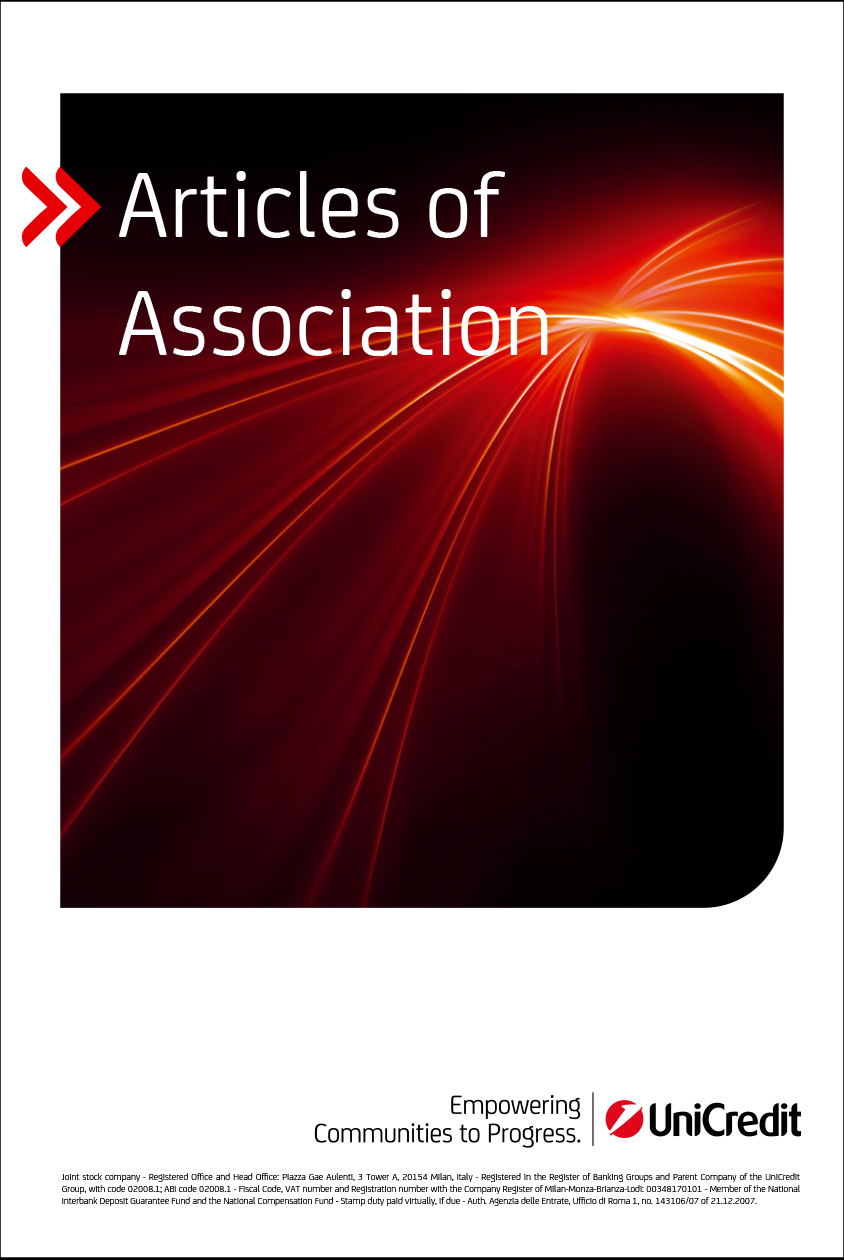UniCredit Articles of association