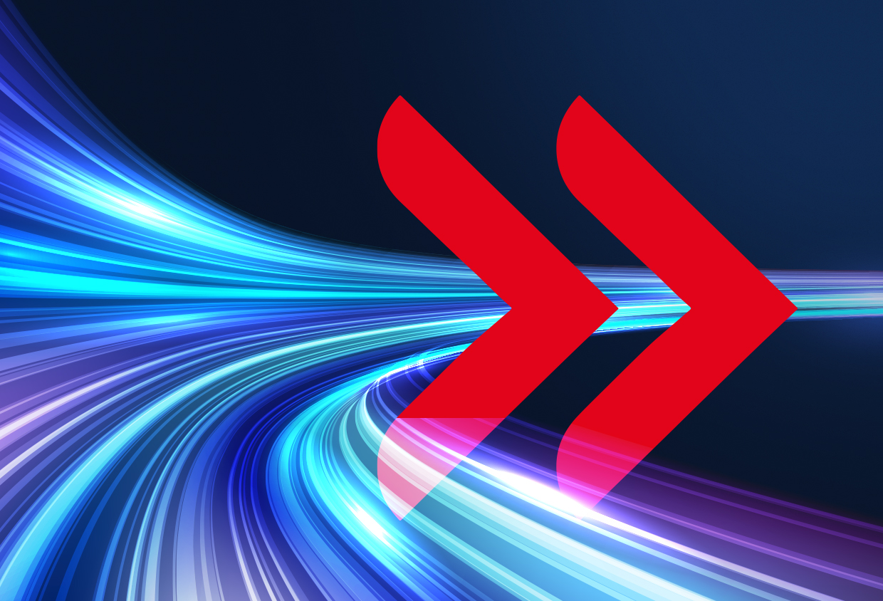 Warped and distorted grid on dark background