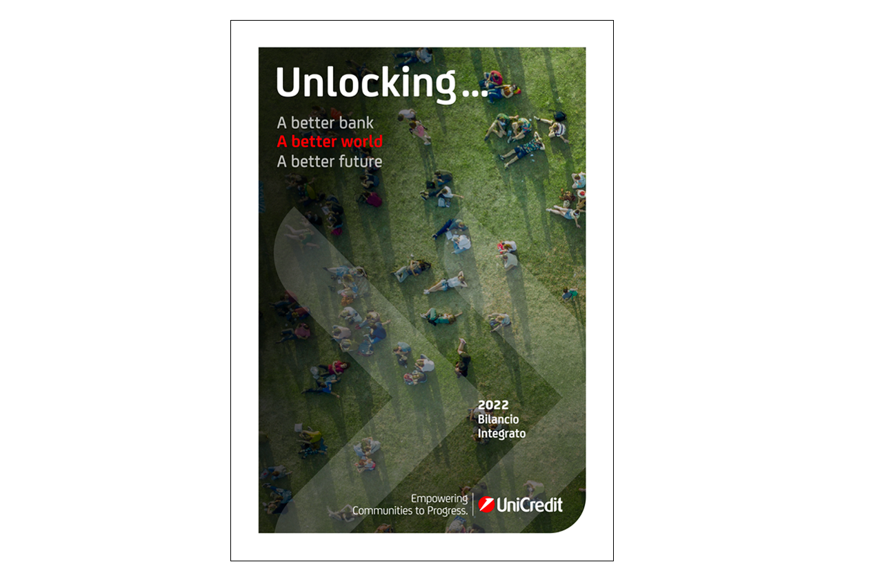 Copertina del Bilancio Integrato 2022 di UniCredit