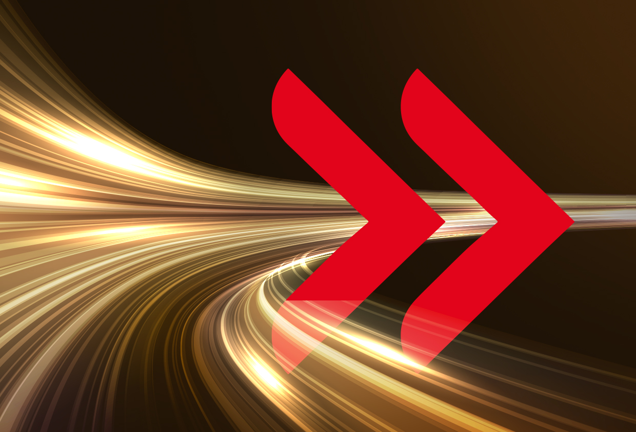 Warped and distorted grid on dark background