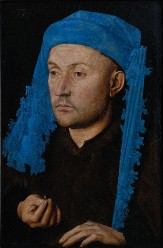 Jan van Eyck, Man in a blue turban, c. 1429. Oil on panel, Sibiu (Romania), Muzeul National Brukenthal